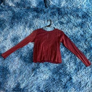 Red Shimmer Top